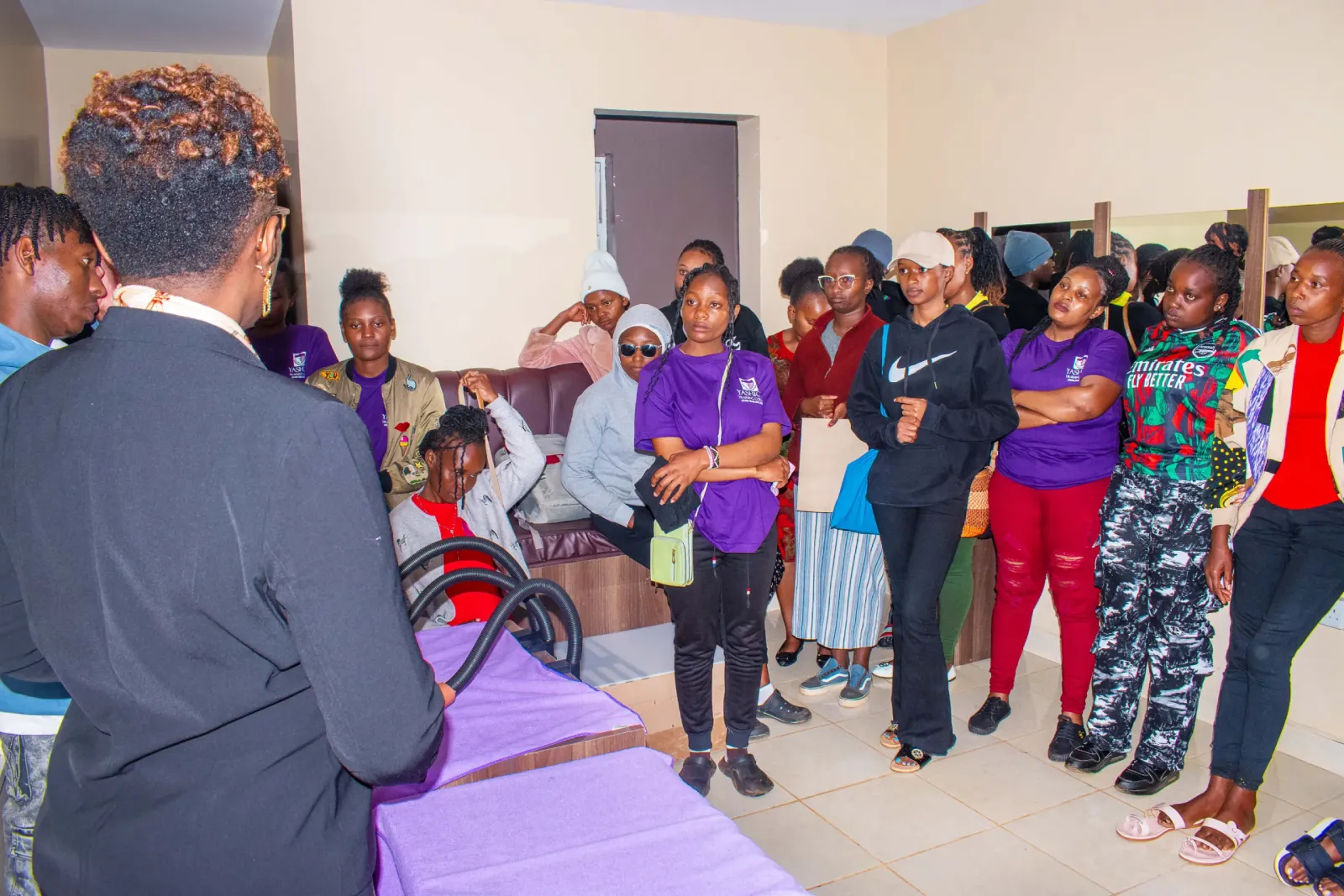 Students learning practical vocational skills